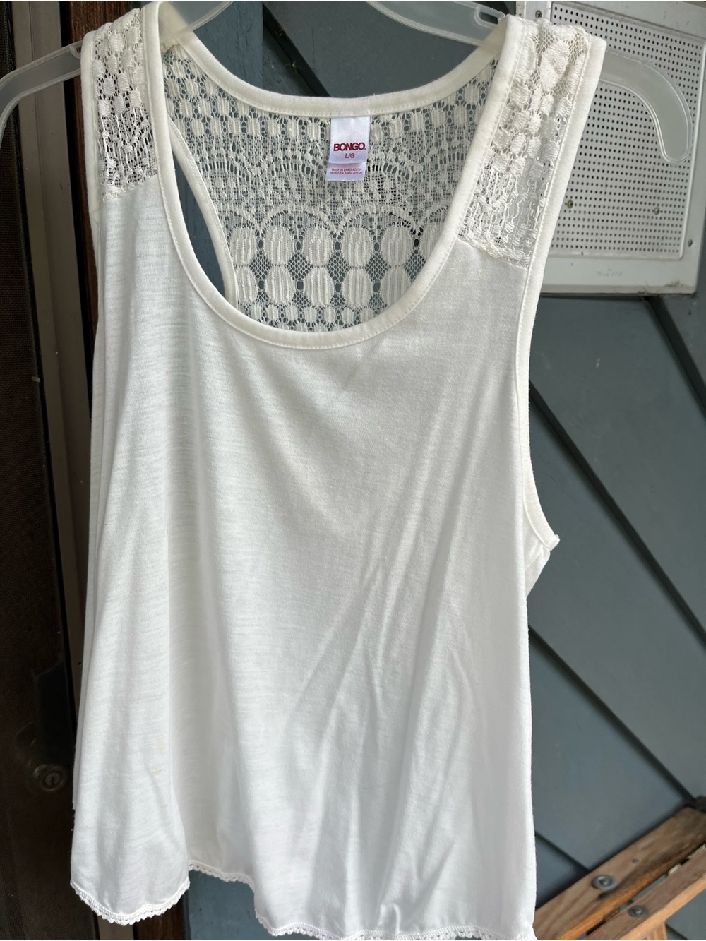 Sleeveless top with lace detail
